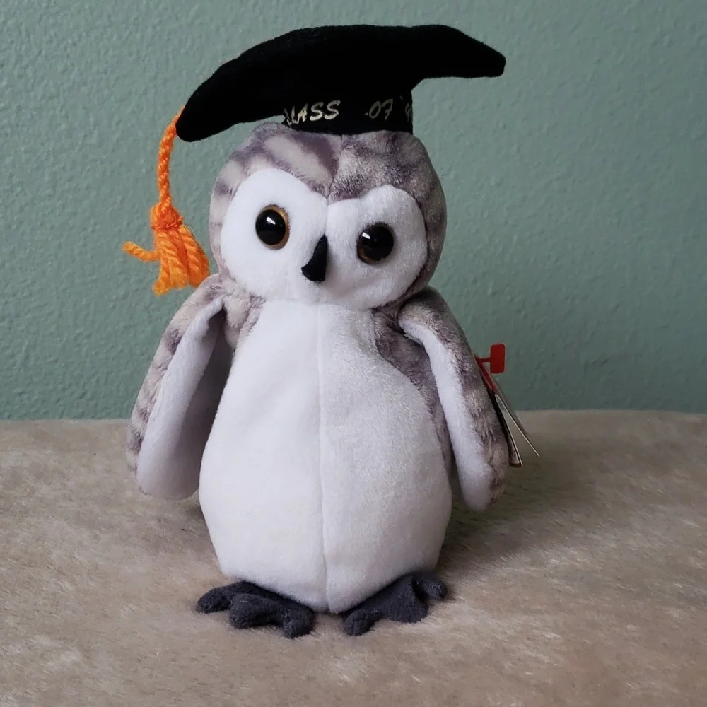Wiser the Owl 🎓🦉Ty Beanie Baby Graduation Bird🦉 Gift Kids Toy Collectible NWT - Picture 12 of 12